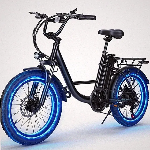 1000W Peak Fat Tire Electric Bike 48V 20" City Commuter Electric Bicycles 20Mph