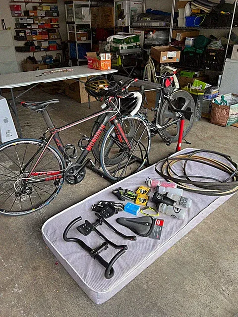 2 bikes with bike accessories