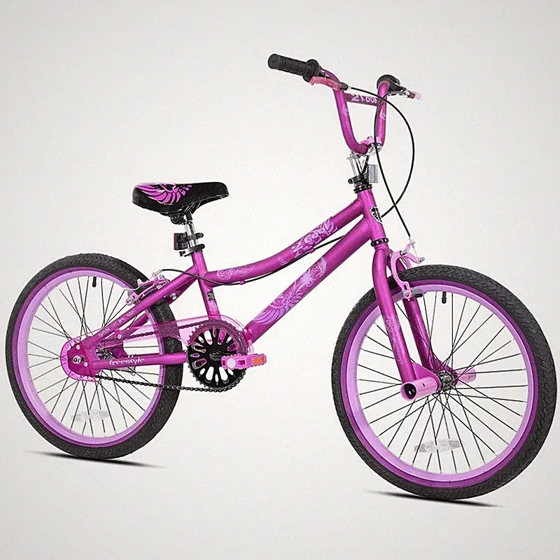 20'' BMX Girls Bicycle Steel Frame Single Speed Dual Hand Brakes Padded Seat