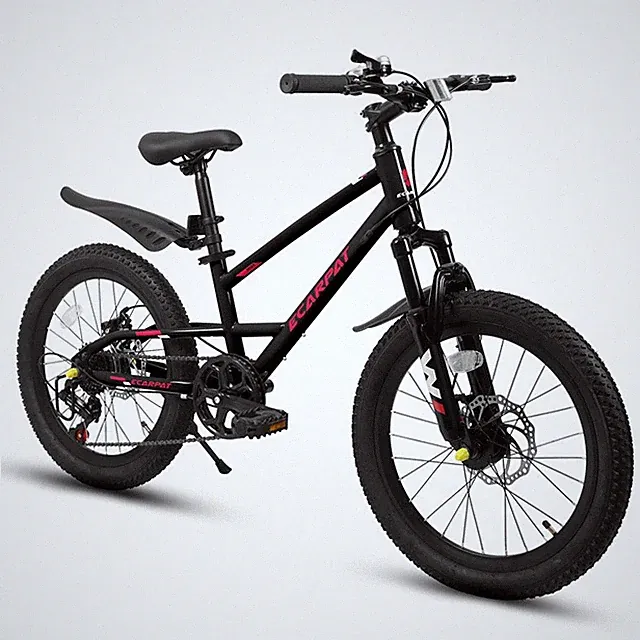 20" Mountain Kids Bike 7-Speed Drivetrain Front Suspension for Boy Girl Bicycle