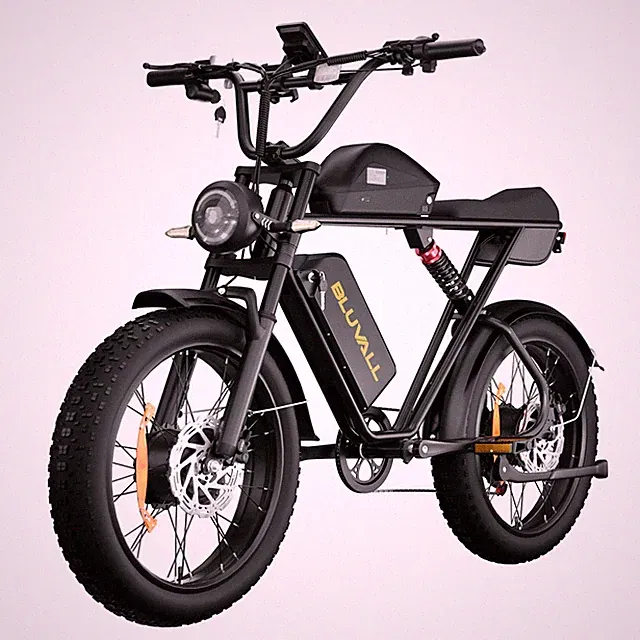 2000W 52V 35 MPH Bluvall Mountain Electric Bicycle 20" Fat Tires for Adult Ebike