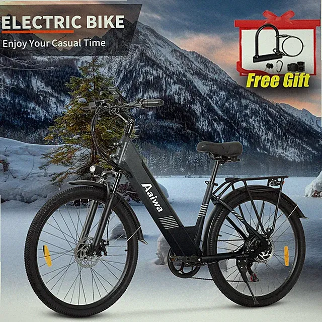 Aaiwa 26” Electric Bike 1000W 28MPH 52V 20Ah Mountain Commuting Ebike for Adult