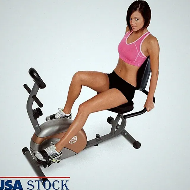 Adjustable Recumbent Exercise Bike Magnetic Resistance Home Gym Equipment Marcy