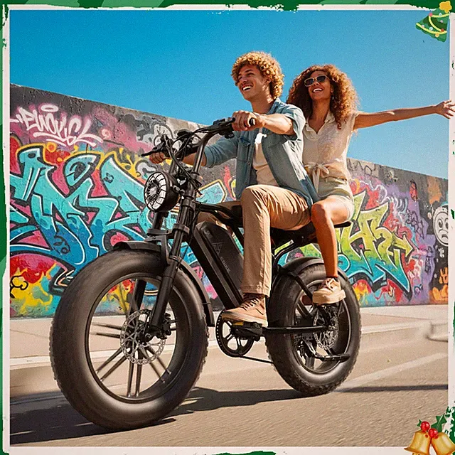 Adult 20" Fat Tire Mountain Bicycle Electric Bike 1500W Peak 48V 15Ah Battery US