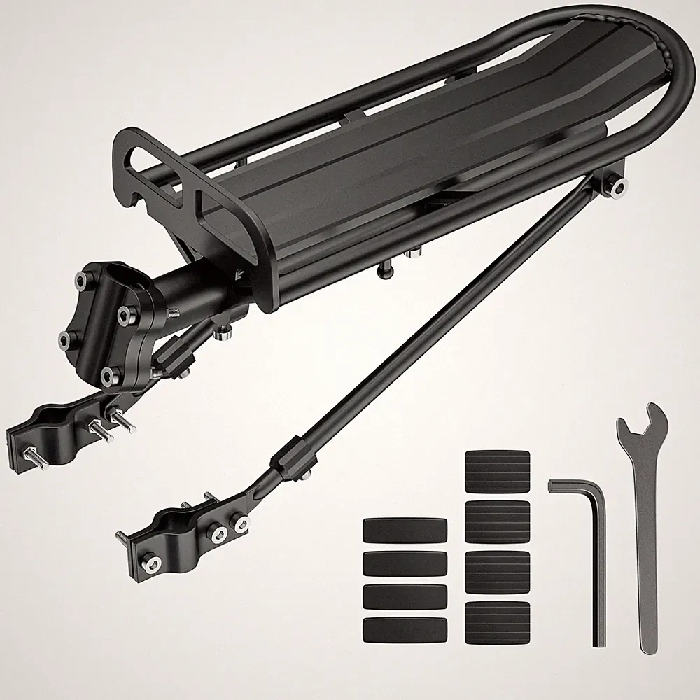 Bike Rear Rack Retractable Aluminum Alloy Bicycle Cargo Mount