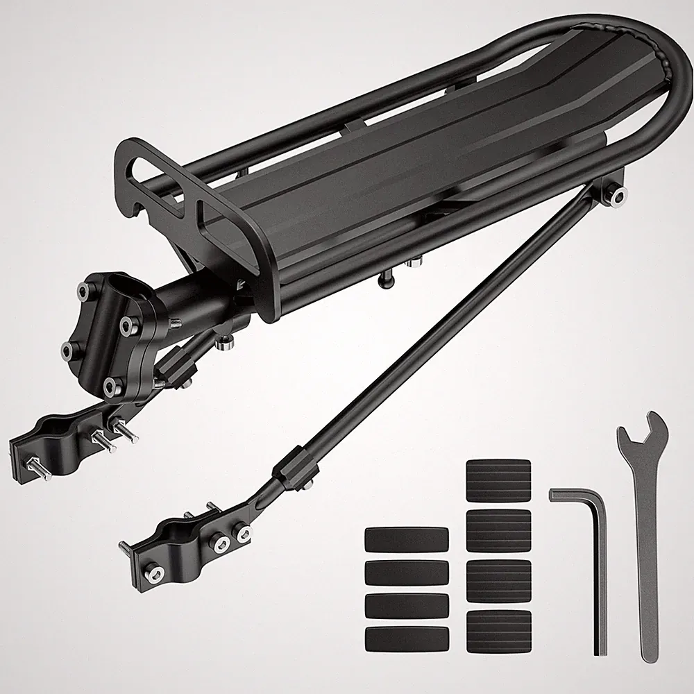 Bike Rear Rack Retractable Aluminum Alloy Bicycle Cargo Rack Mount