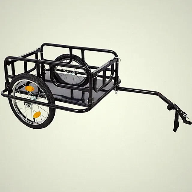 Foldable Bike Cargo Trailer Bicycle Wagon Trailer w/Universal Hitch & 16" Wheels