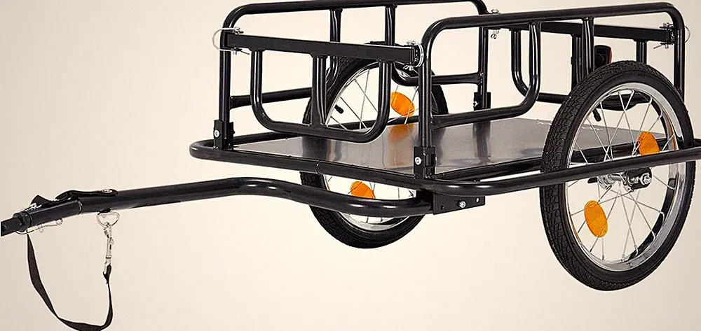 MOONCOOL Bike Cargo Trailer Bicycle Wagon Cart with Hitch 176 lb 51in L x 27in W