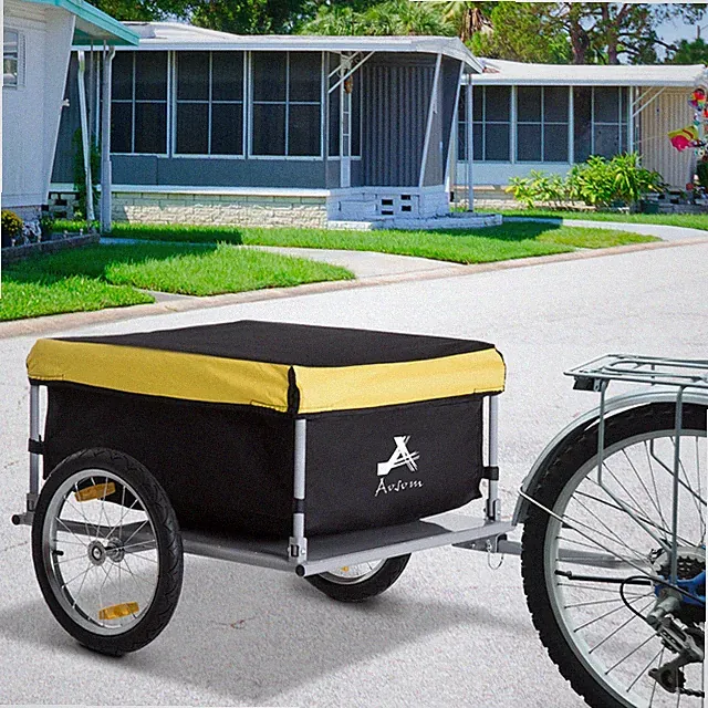 New Bicycle Bike Cargo Trailer Cart Carrier Shopping Yellow and Black