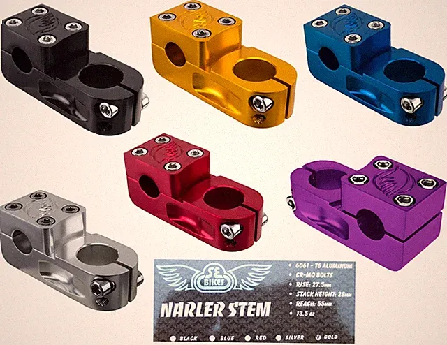 SE RACING BIKES NARLER STEM 1 1/8 THREAD LESS BMX BIKE STEMS