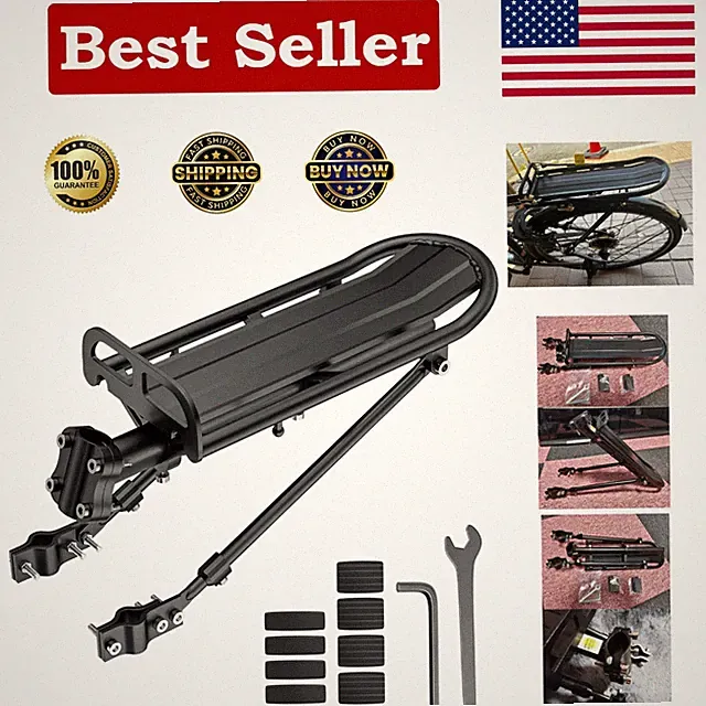 Sturdy Adjustable Aluminum Bike Rack - 55lb Capacity for Road and Mountain Bikes