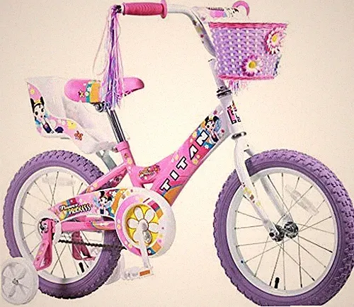 Titan Girl's Flower Princess BMX Bike, Pink, 16-Inch